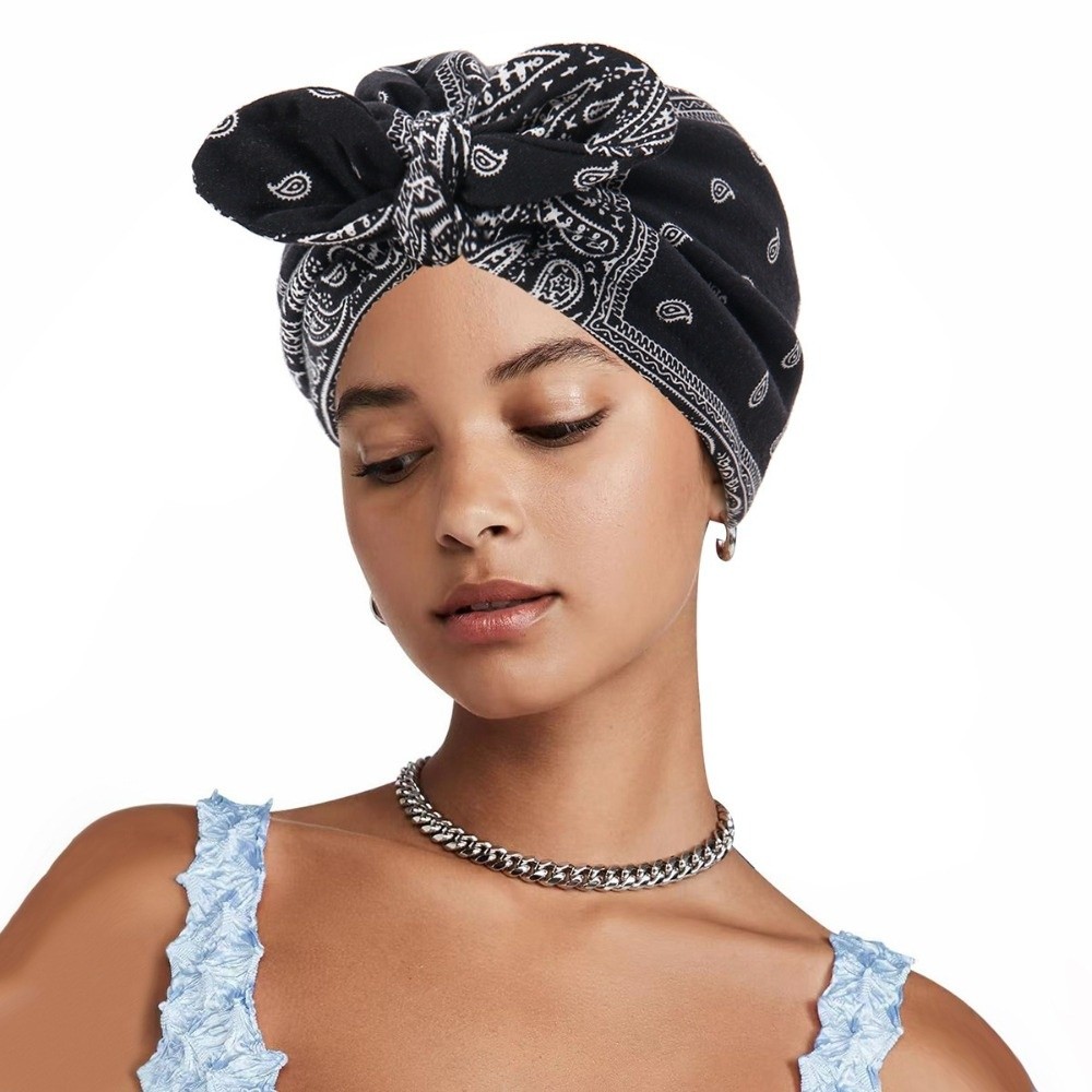 Satin Lined Bandana Turban Hat - огляд і ціна Bow Tie Pre Tied
