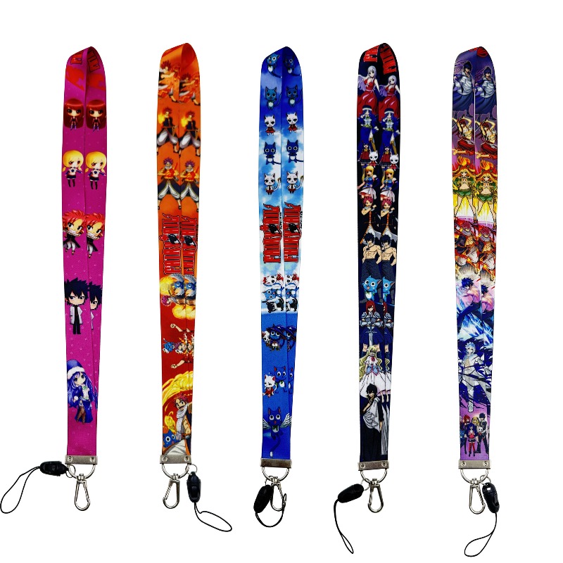 5pcs Fairy Tail Anime Peripher - огляд і ціна Lanyard Badge Holder
