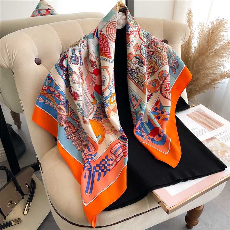 2026 New Square Twill Silk Sca - огляд і ціна Head Wrap Turban