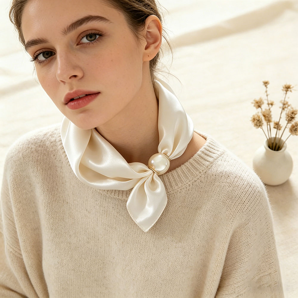 Scarf Chain Silk Lazy Magnetic - огляд і ціна Ascot Neck Scarf