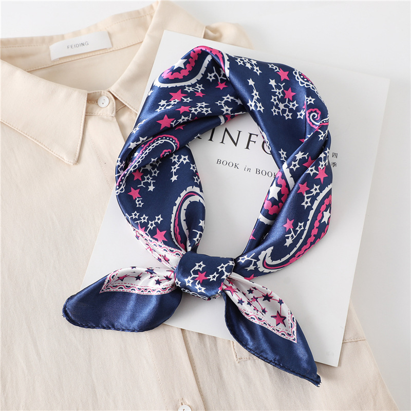 60cm Luxury Square Silk Scarf  - огляд і ціна Head Wrap Turban