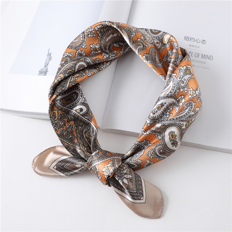 60cm Luxury Square Silk Scarf  - огляд і ціна Head Wrap Turban