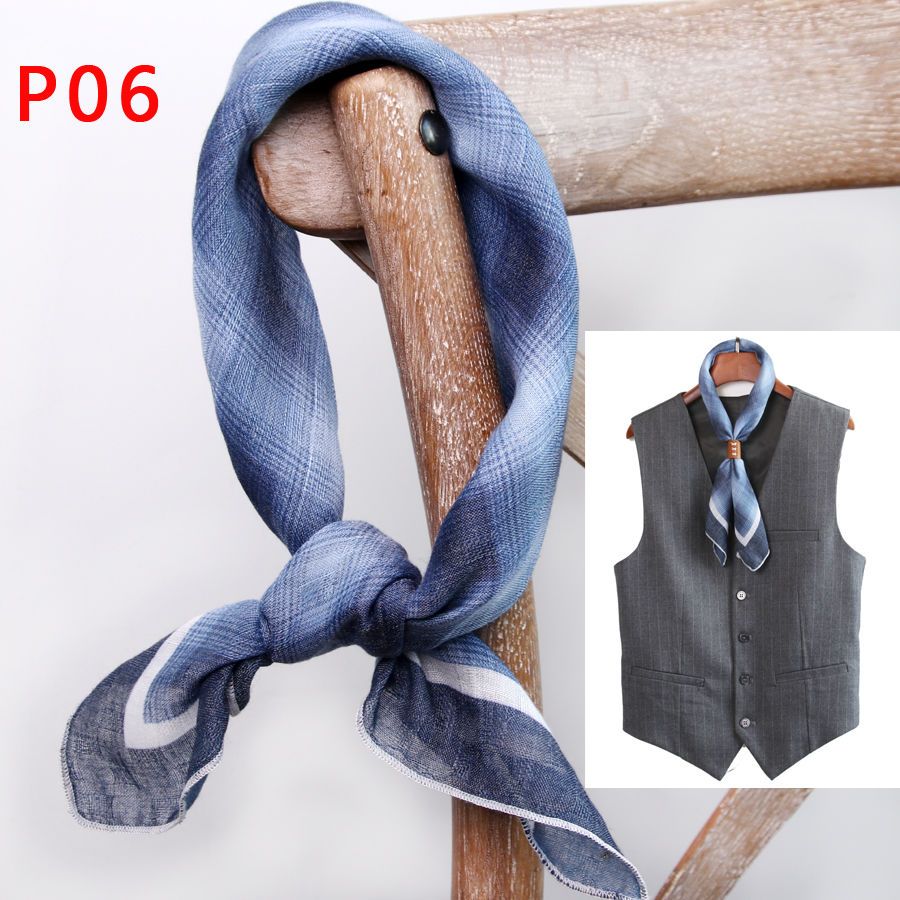Men's Square Scarf with Button - огляд і ціна Ascot Neck Scarf