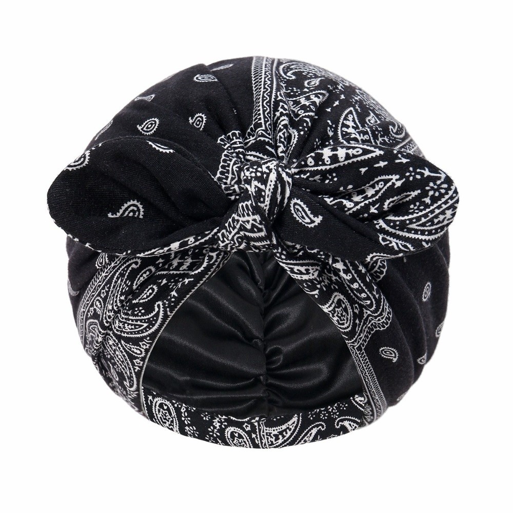 Satin Lined Bandana Turban Hat - огляд і ціна Bow Tie Pre Tied